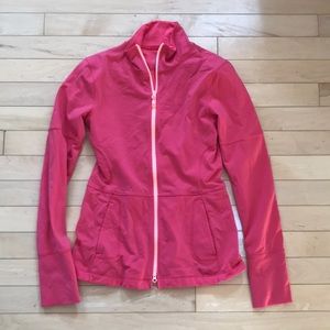 North face coral small zip up!